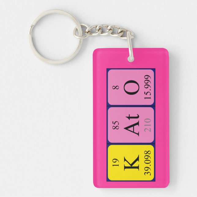 Porte-clefs Clé de nom de table périodique Kato (Devant)