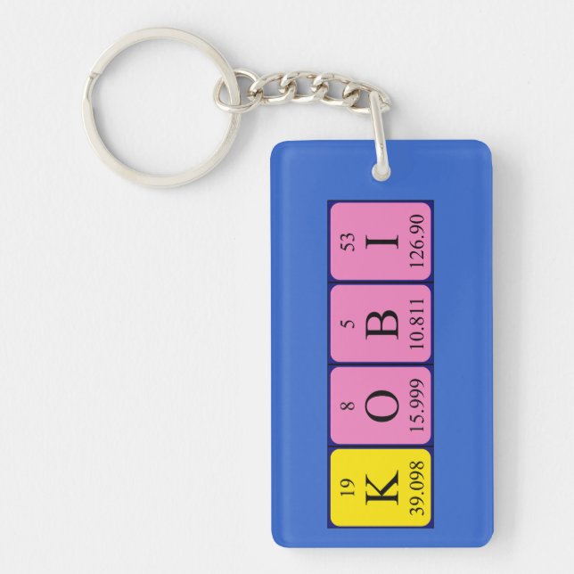 Porte-clefs Clé de nom de table périodique Kobi (Devant)