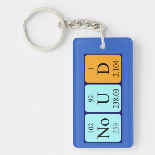 Porte-clefs Clé de nom de table périodique Noud