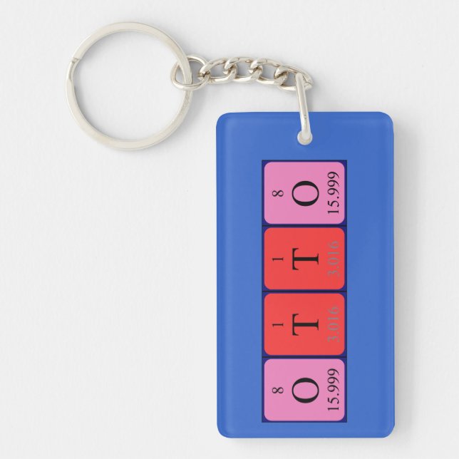 Porte-clefs Clé de nom de table périodique Otto (Devant)