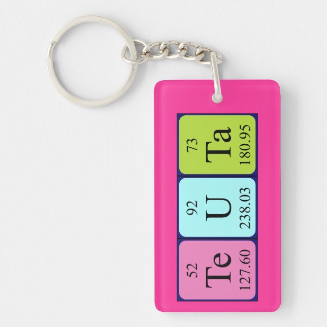 Porte-clefs Clé de nom de table périodique Teuta (Devant)