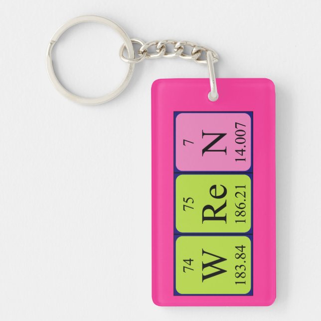 Porte-clefs Clé de nom de table périodique Wren (Devant)