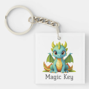 Porte-clefs Clé magique Vert Bébé Bleu Porte - clé Dragon
