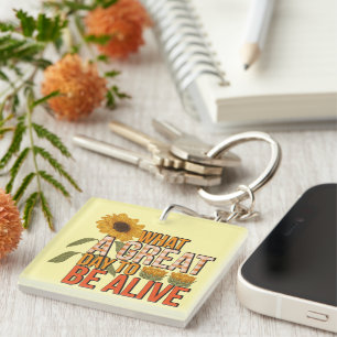 Porte-clefs Clé Wordart Inspiration Great Day