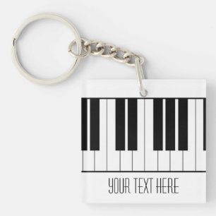 Porte-clefs Clés de piano avec le nom