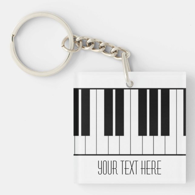 Porte-clefs Clés de piano avec le nom (Devant)