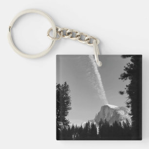 Porte-clefs Cliffside Cloud Yosemite Ciel noir et blanc Photo