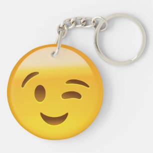 Porte-clefs Cligner de l'oeil le visage Emoij