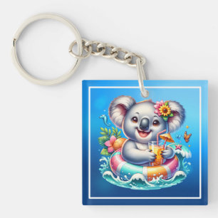 Porte-clefs Clipart de sublimation de koala d'été-97702