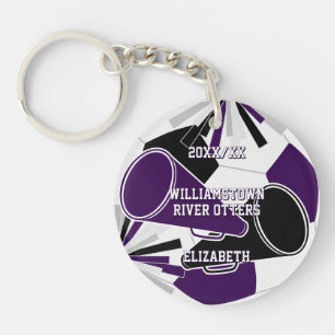 Porte-clefs club de football violet noir ou TOUTE COULEURS