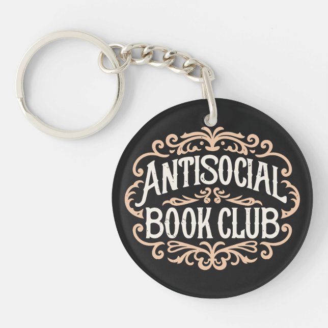 Porte-clefs Club de livres antisociaux (Devant)