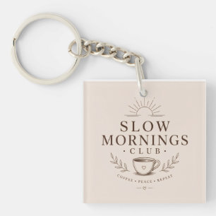 Porte-clefs Club des matins tranquilles esthétique cosy design