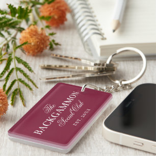 Porte-clefs Club Social de Backgammon Rouge