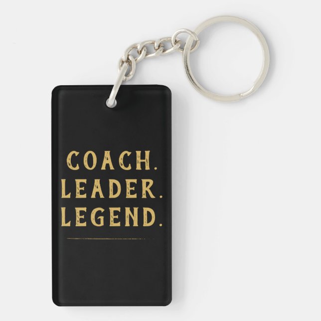 Porte-clefs Coach Leader Legend Gold Typographie (Dos)