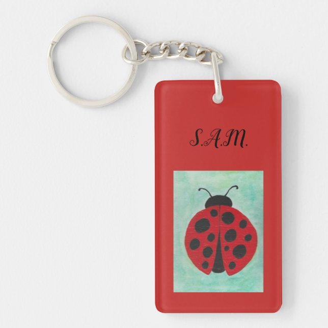 Porte-clefs Coccinelle avec des mots (Devant)