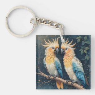 Porte-clefs Cockatoo Parrot Couple