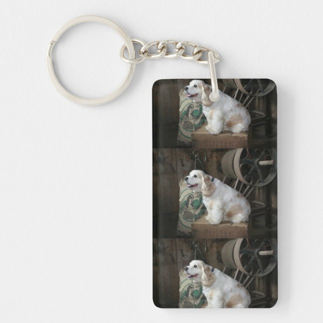 Porte-clefs cocker américain assis (Devant)