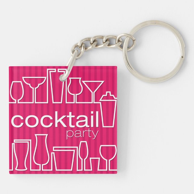 Porte-clefs Cocktail rose (Dos)
