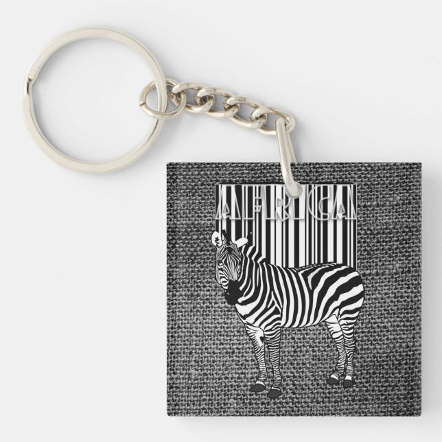 Porte-clefs Code barre Zebra (Devant)