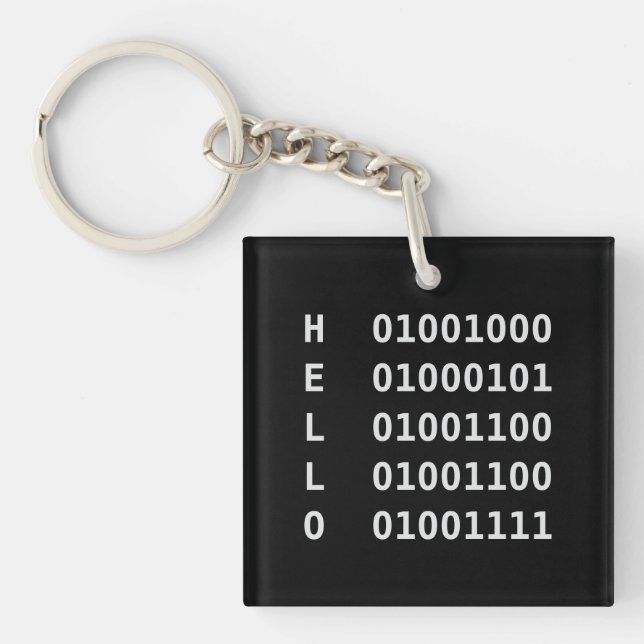 Porte-clefs Code binaire (Devant)