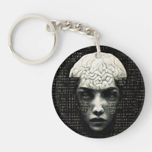 Porte-clefs Code binaire de l'homme matriciel