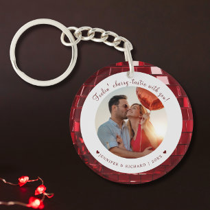 Porte-clefs Codé Cherry Custom Valentine's Day Photo Heart