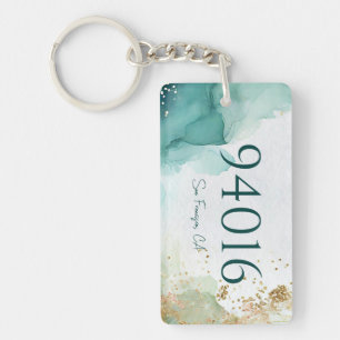 Porte-clefs Code postal et ville Nouveau cadeau maison