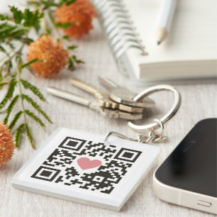 Porte-clefs Code QR d'amour