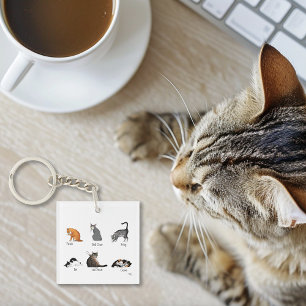 Porte-clefs Code QR de la commande Cat