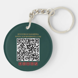 Porte-clefs Code QR de l'entreprise personnalisé avec logo de