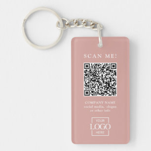 Porte-clefs Code QR de logo d'entreprise personnalisé moderne