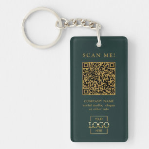 Porte-clefs Code QR de logo d'entreprise personnalisé moderne