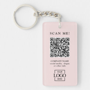 Porte-clefs Code QR de logo d'entreprise personnalisé moderne