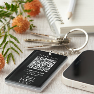 Porte-clefs Code QR de logo d'entreprise personnalisé moderne