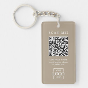 Porte-clefs Code QR de logo d'entreprise personnalisé moderne