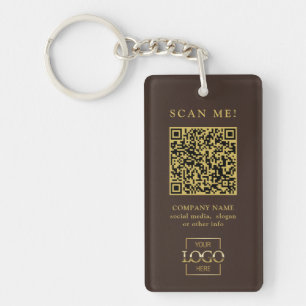 Porte-clefs Code QR de logo d'entreprise sur mesure moderne