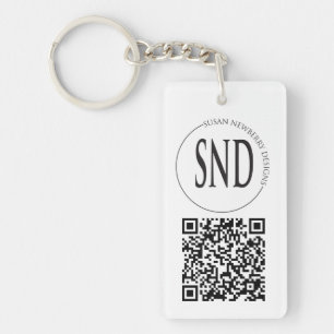 Porte-clefs Code QR de logo personnalisé simple pour Entrepris