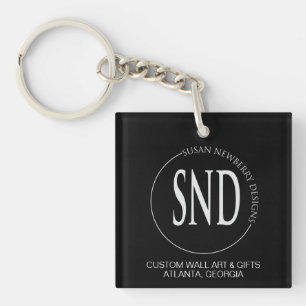 Porte-clefs Code QR de logo personnalisé simple pour Entrepris