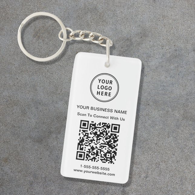 Porte-clefs Code QR du logo promotionnel (Créateur téléchargé)