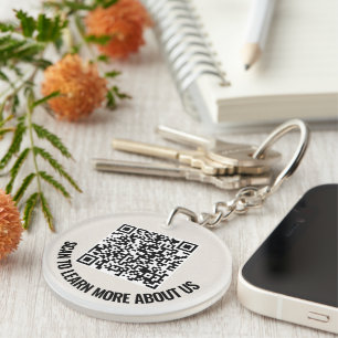 Porte-clefs Code QR en acrylique personnalisé Logo rond person