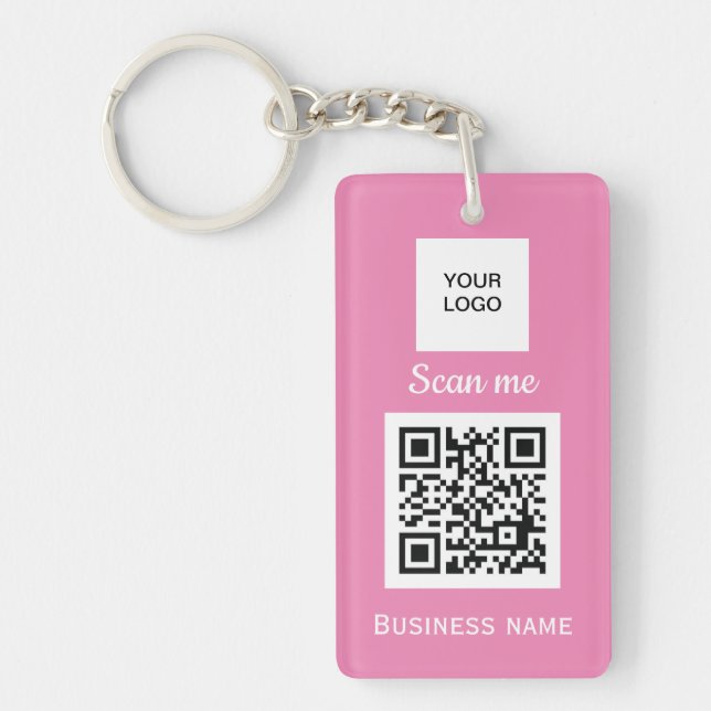 Porte-clefs Code QR - Logo Professionnel Professionnel Personn (Devant)