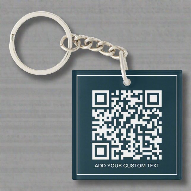 Porte-clefs Code QR personnalisé Marque commerciale Marine ble (Créateur téléchargé)