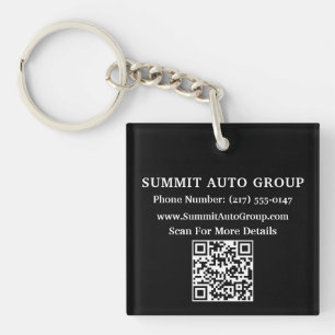 Porte-clefs Code QR personnalisé pour concessionnaire automobi