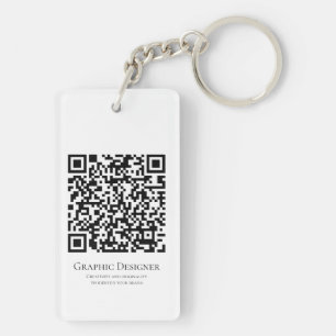 Porte-clefs Code QR photo Entreprise d'affaires