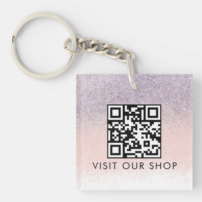 Porte-clefs Code QR pour Entreprises de Couple Monogrammé Pail (Devant)