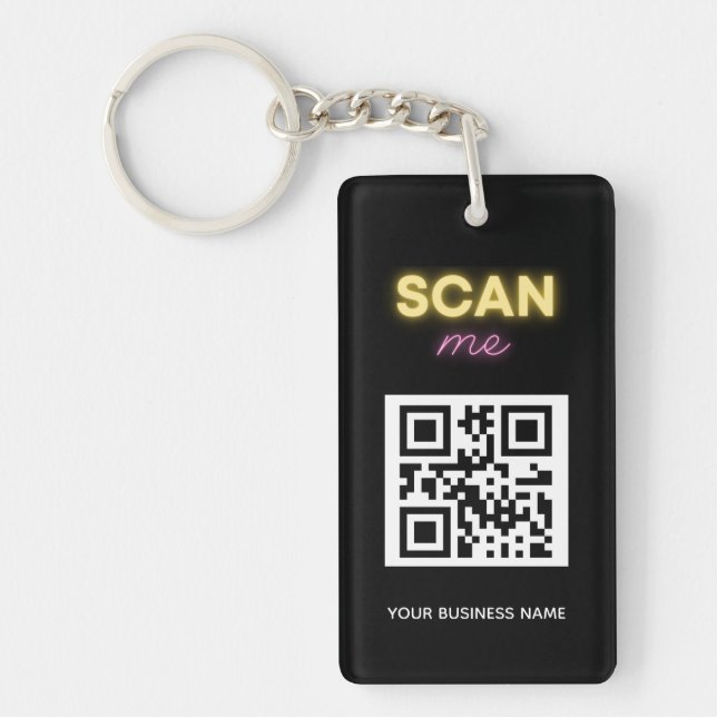 Porte-clefs Code QR professionnel personnalisé (Devant)