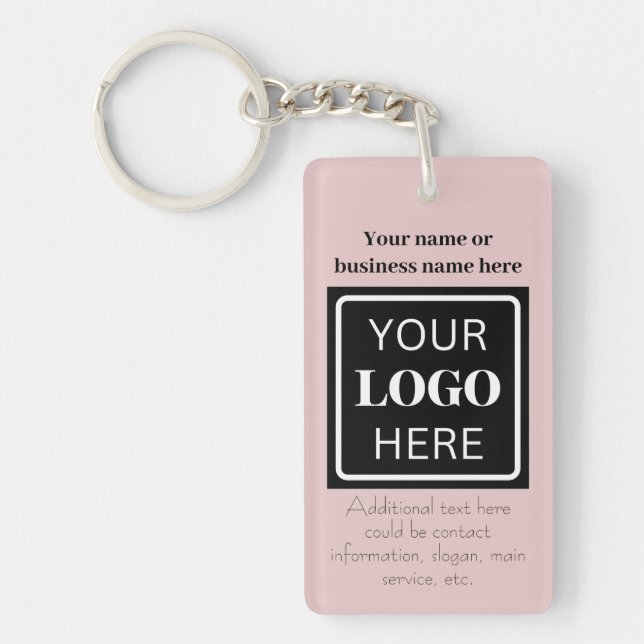 Porte-clefs Code QR promotionnel utile pour l'entreprise rose  (Devant)