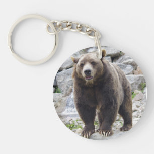 Porte-clefs Codiak Bear Standing on a Rock