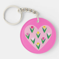 Coeur avec tulipes.