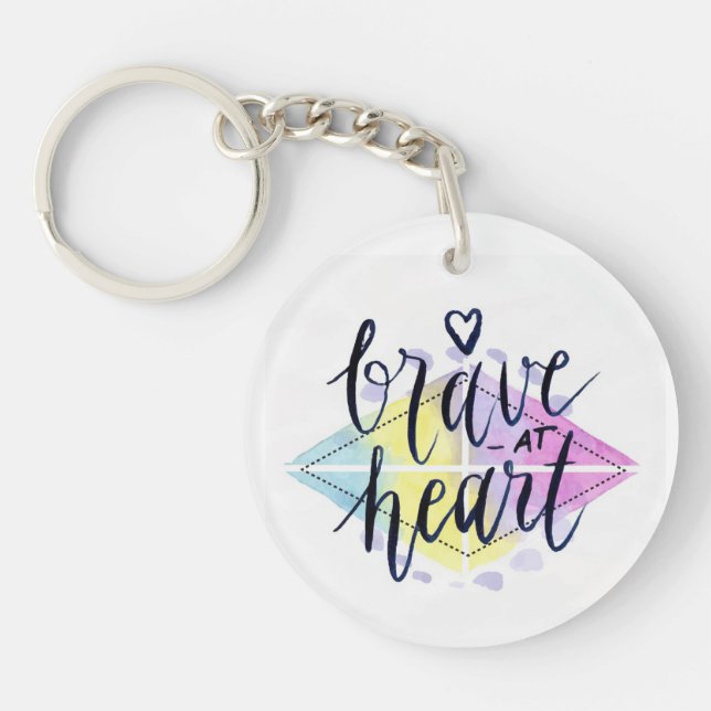 Porte-clefs Coeur courageux (Devant)